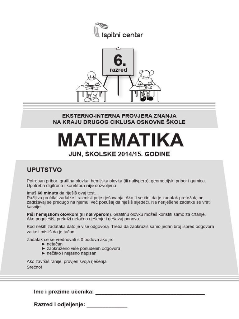 Mat 6 tk2, 2015 | PDF