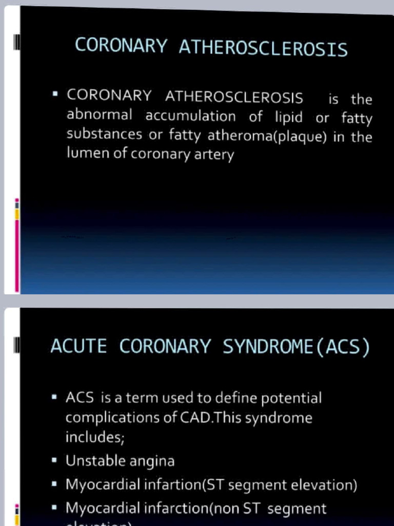 ACS Coronary Artery Disease PDF | PDF