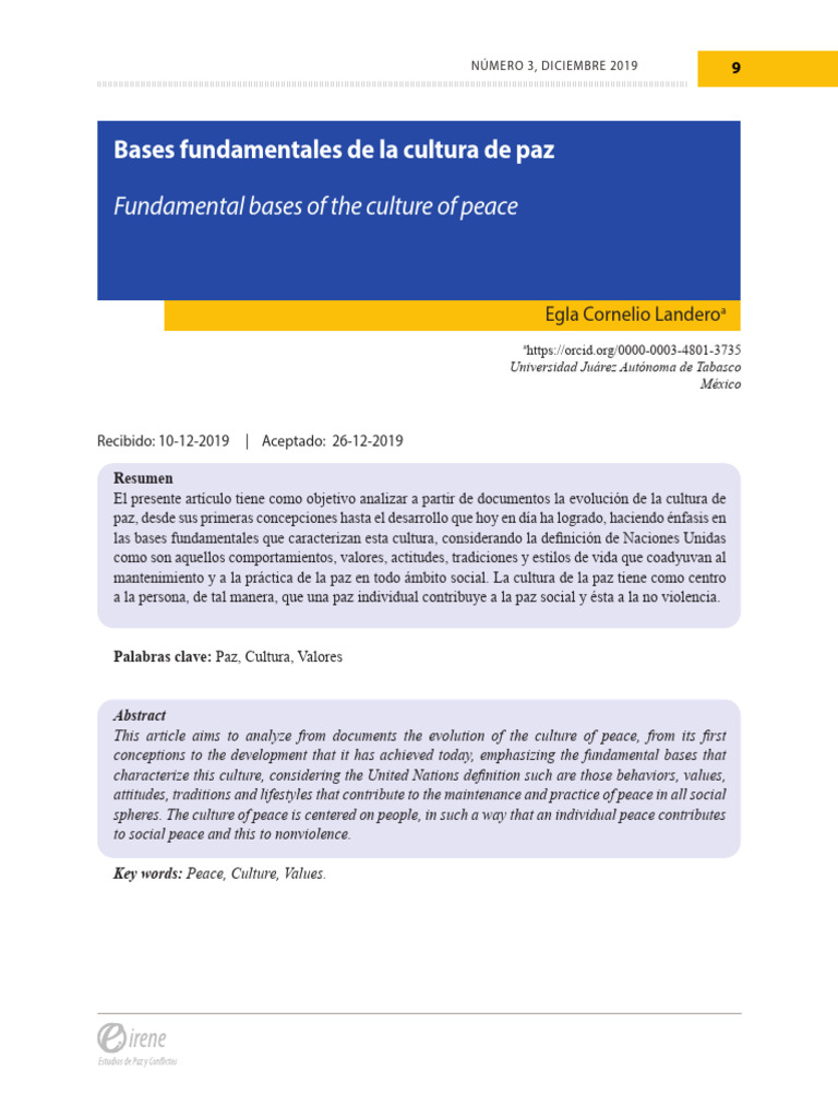 Evolución de la Cultura de Paz | PDF | Derechos humanos | Paz