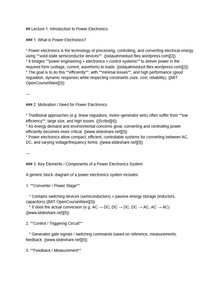 Introduction to Power Electronics Basics | PDF | Power Electronics ...