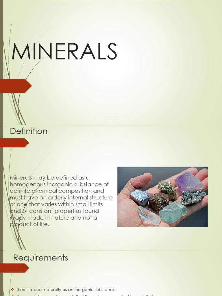 Understanding Minerals: Types and Properties | PDF | Minerals | Crystal
