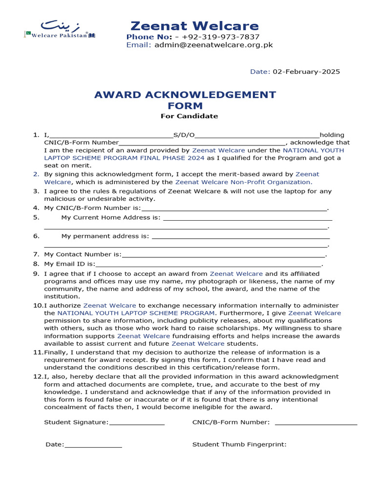 Student Acknowledgement Form | PDF | Chess Openings | Chess