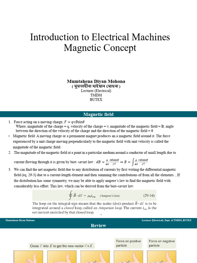 Lecture Magnetic Concept | PDF | Electromagnetic Induction | Magnetism