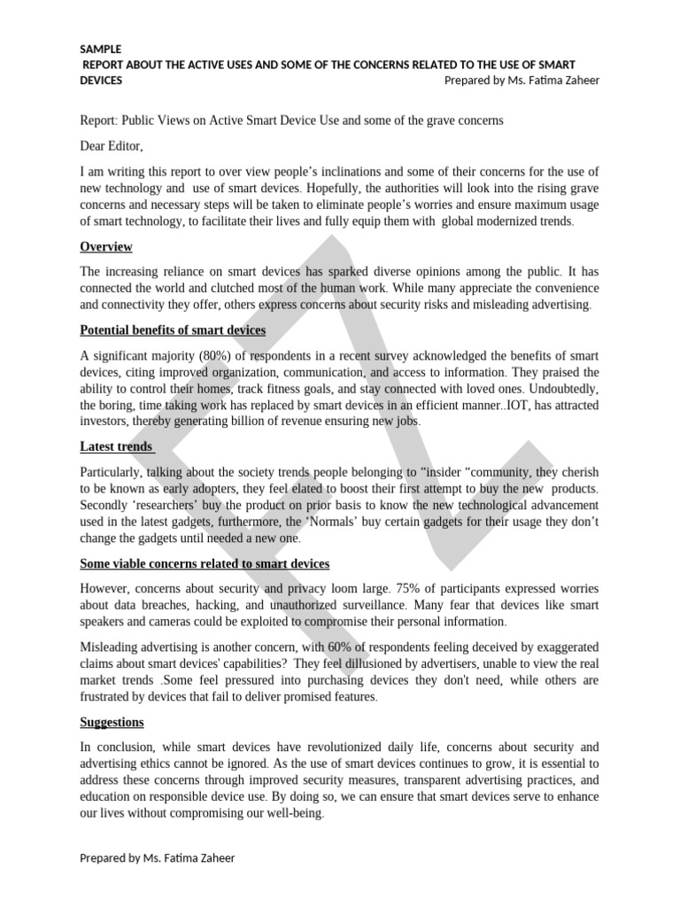 Public Concerns on Smart Device Use | PDF | Communication