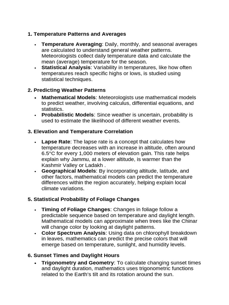 Weather Patterns and Temperature Analysis | PDF | Weather | Climate