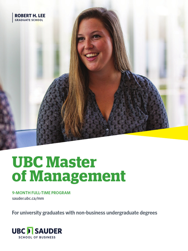 UBC Master of Management Overview | PDF | Business | Economies