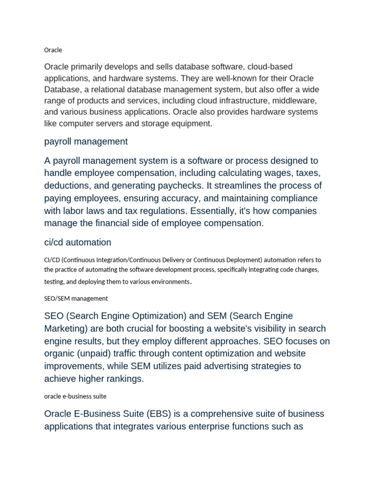 Oracle | PDF
