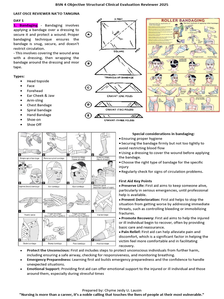 BSN 4 OSCE Reviewer: First Aid & Nursing Skills | PDF | Hemodialysis ...