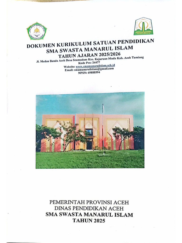 SMA SWASTA MANARUL ISLAMDokumen KSP SMA Swasta Manarul Islam Kab. Aceh ...