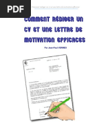 Mdele lettre de motivation et CV