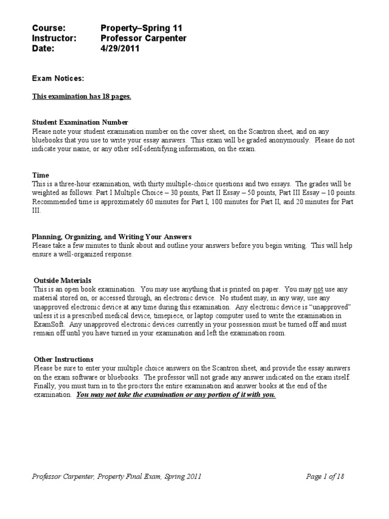 Carpenter Property Spring 11 | PDF | Concurrent Estate | Fee Simple