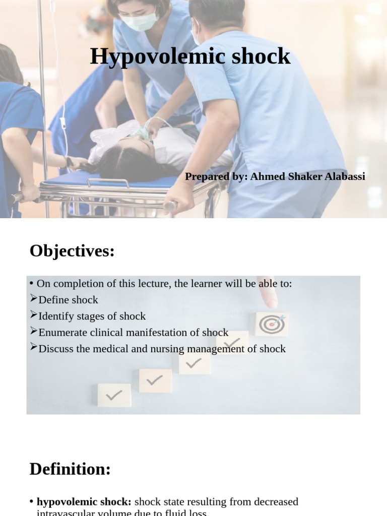 Understanding Hypovolemic Shock Management | PDF | Shock (Circulatory ...