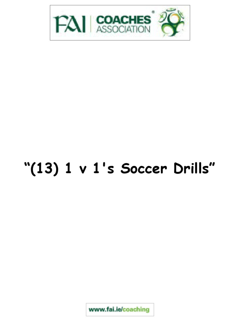1v1 Soccer Drills for Attacking Skills | PDF | Forward (Association ...
