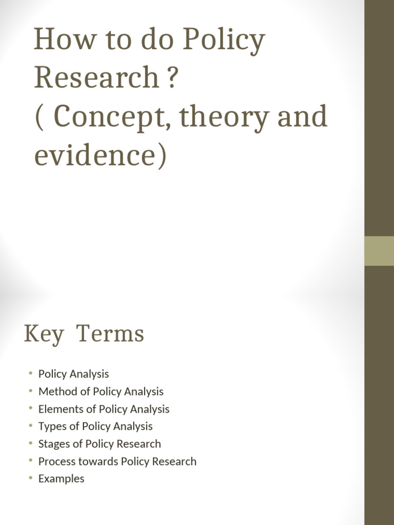 Comprehensive Guide to Policy Research | PDF | Policy | System