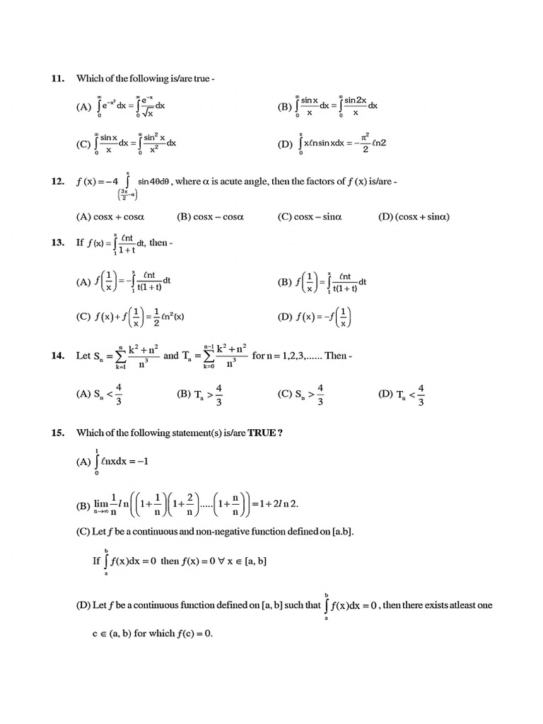 Definite Integration | PDF