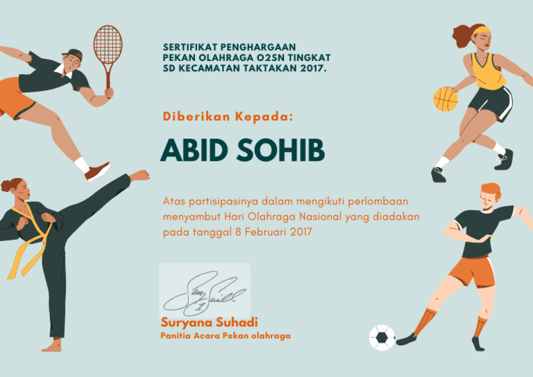 Sertifikat O2sn Bulutangkis Tingkat SD Kecamatan Taktakan - 20241102 ...