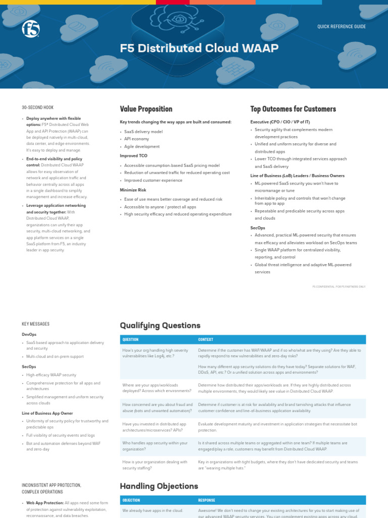 F5 Distributed Cloud WAAP QRG | PDF | Cloud Computing | Software As A ...
