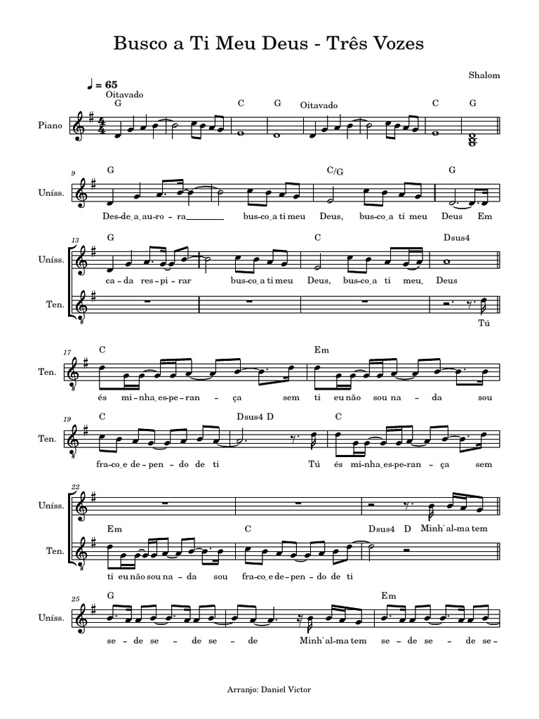 Busco - A - Ti - Meu - Deus - Três Vozes | PDF | Composições musicais ...