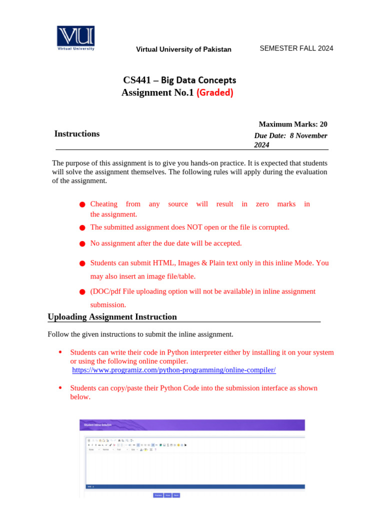 Fall 2024 - CS441 - 1 - SOL | PDF | Python (Programming Language ...