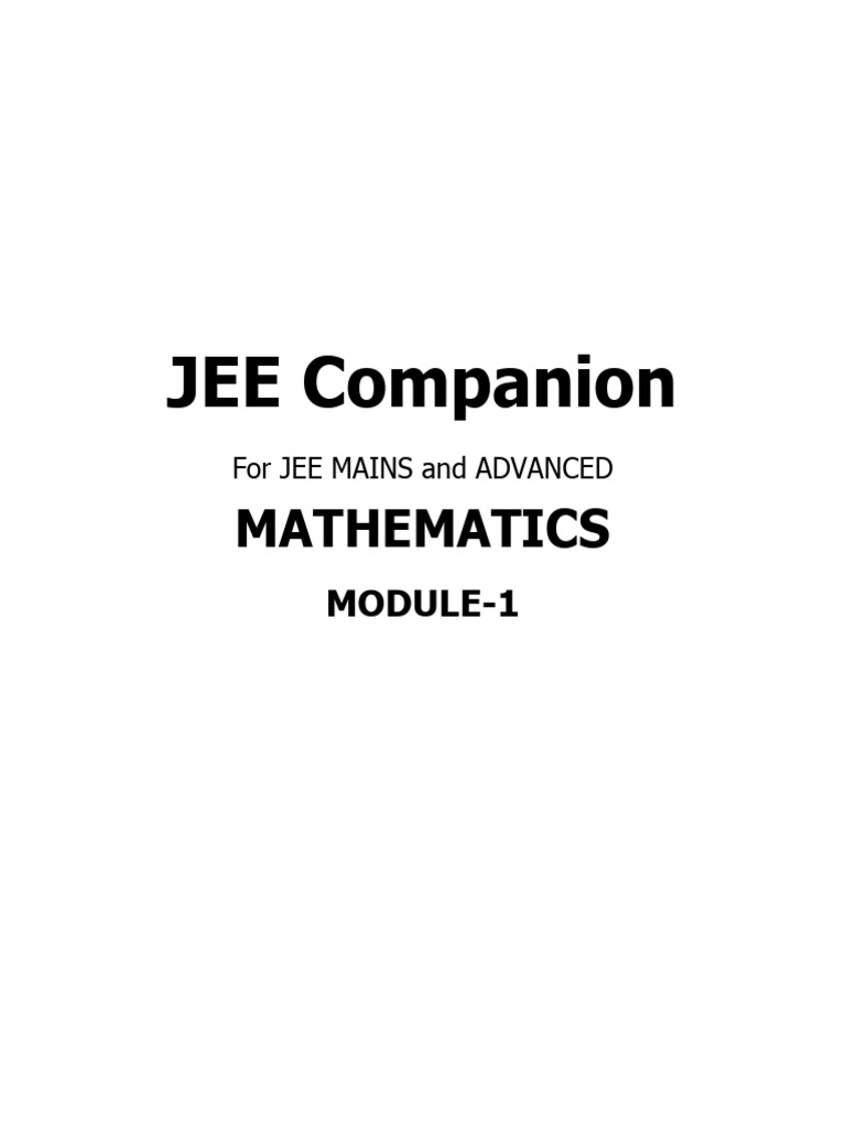 JEE Mathematics Module 1: Logarithms & Quadratics | PDF | Numbers ...