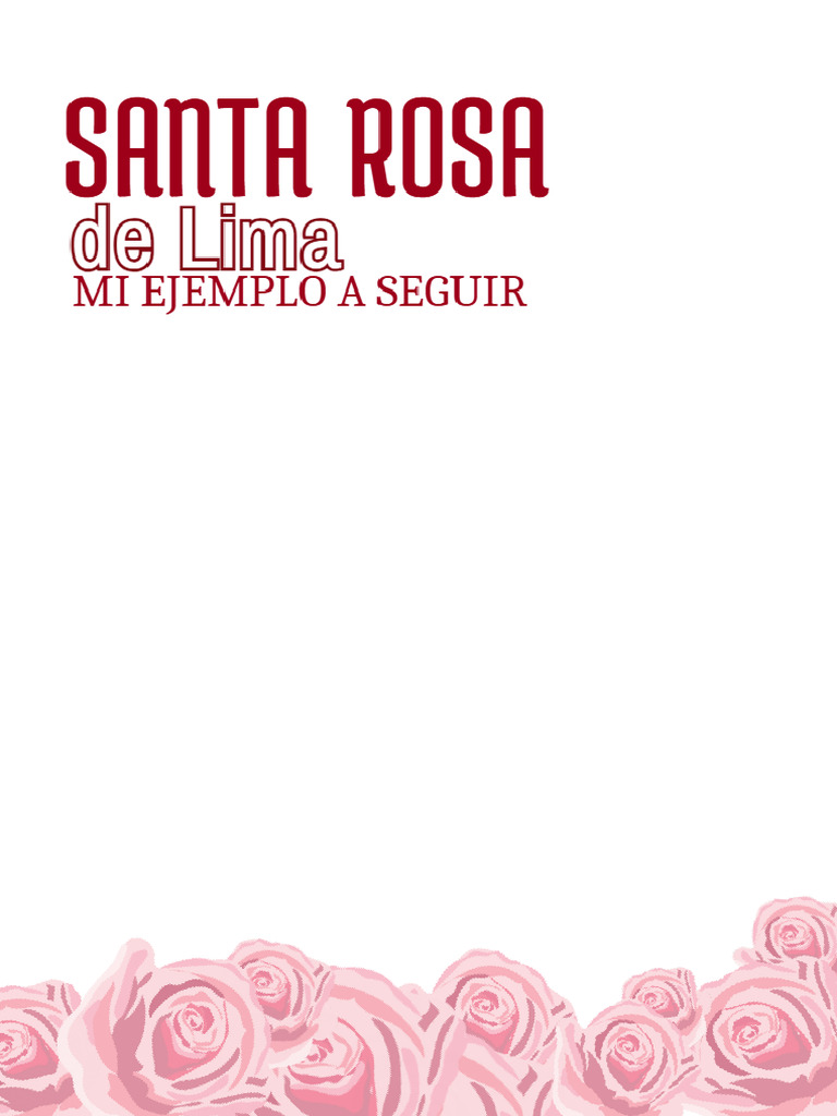 Documento A4 Hoja Carta A Santa Rosa de Lima Ilustrado Rosado | PDF