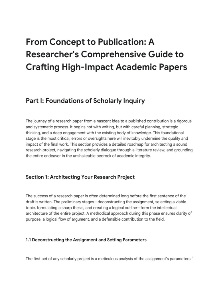 Guide to Crafting Impactful Research Papers | PDF | Plagiarism | Citation