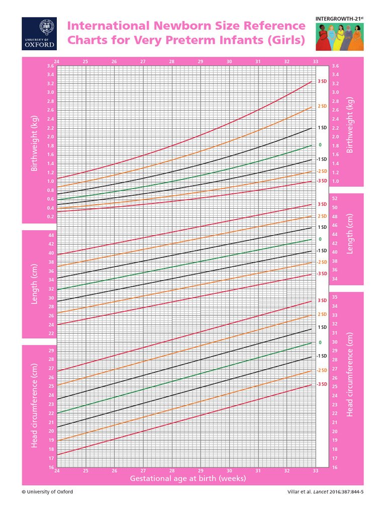 Newborn Size Reference Charts for Girls | PDF | Women's Health | Health ...