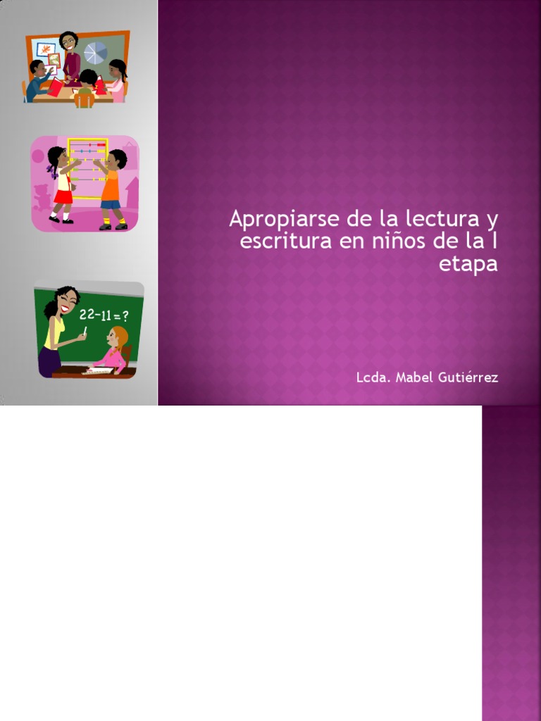 Apropiación de la lectura en niños | PDF | Lectura (proceso) | Escritura