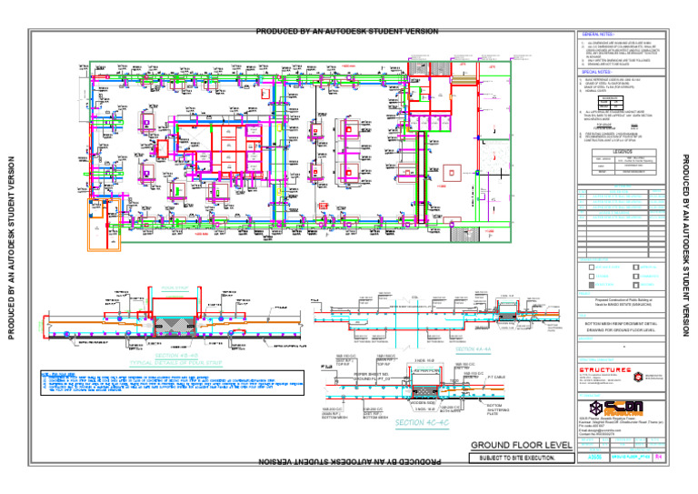 Ground Floor Structural Reinforcement Plan | PDF