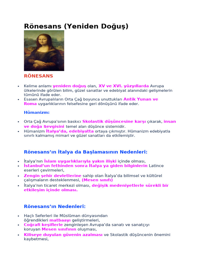 Rönesans Ve Reform | PDF