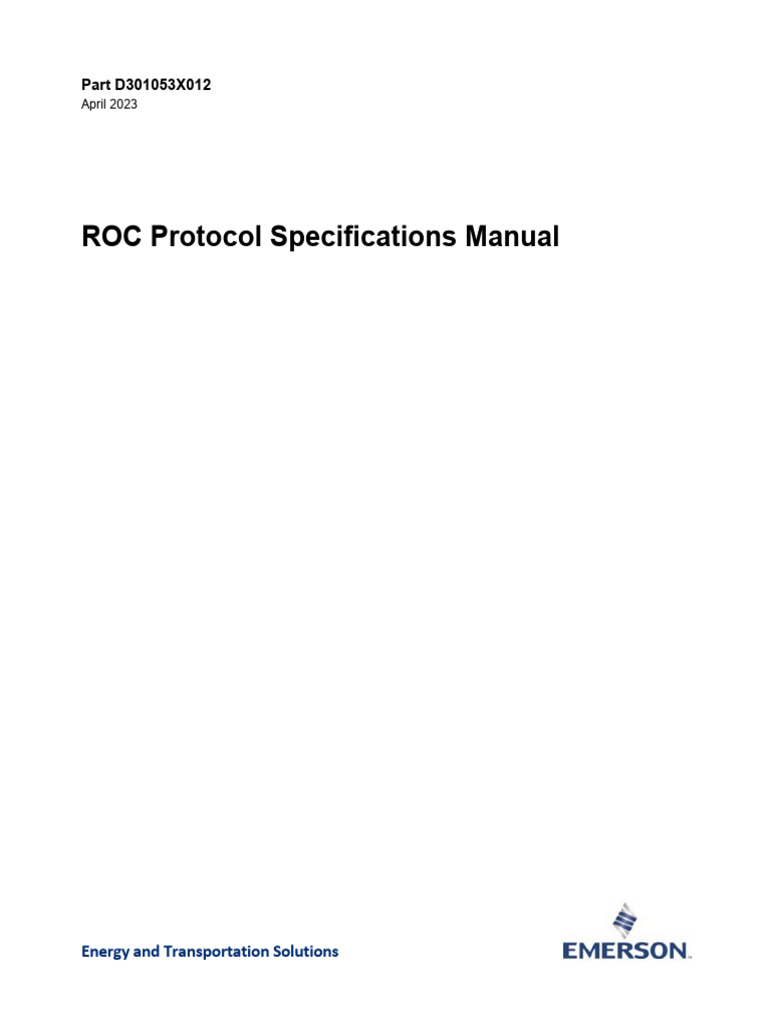 ROC Protocol Specifications Manual | PDF | Parameter (Computer ...