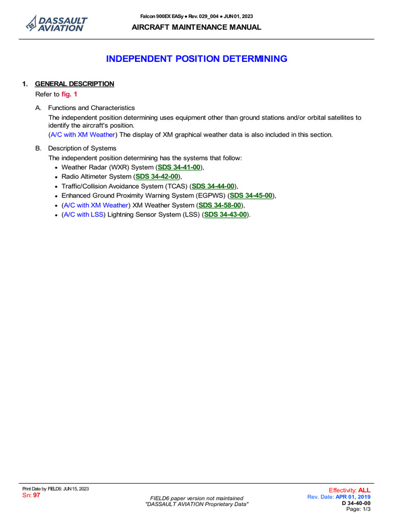 D 34-40-00-Independent Position Determining | PDF | Aviation | Aircraft