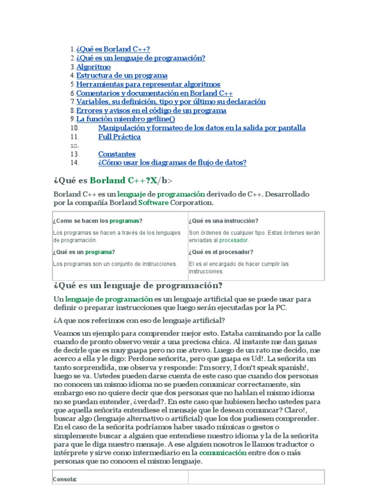 Introducción a Borland C++ | PDF | C ++ | Programa de computadora