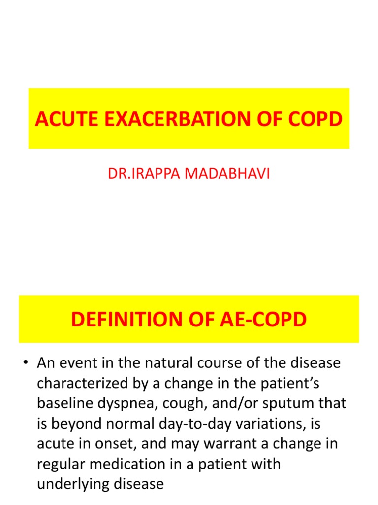 Definition and Impact of COPD Exacerbation | PDF | Chronic Obstructive ...