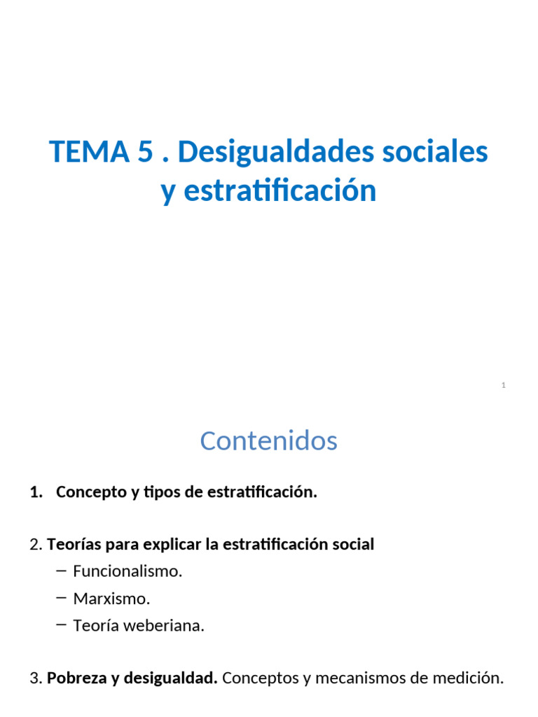 Desigualdades y Estratificación Social | PDF | Desigualdad social ...