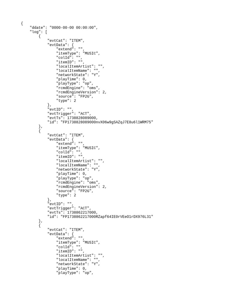 Music Playback Event Log | PDF