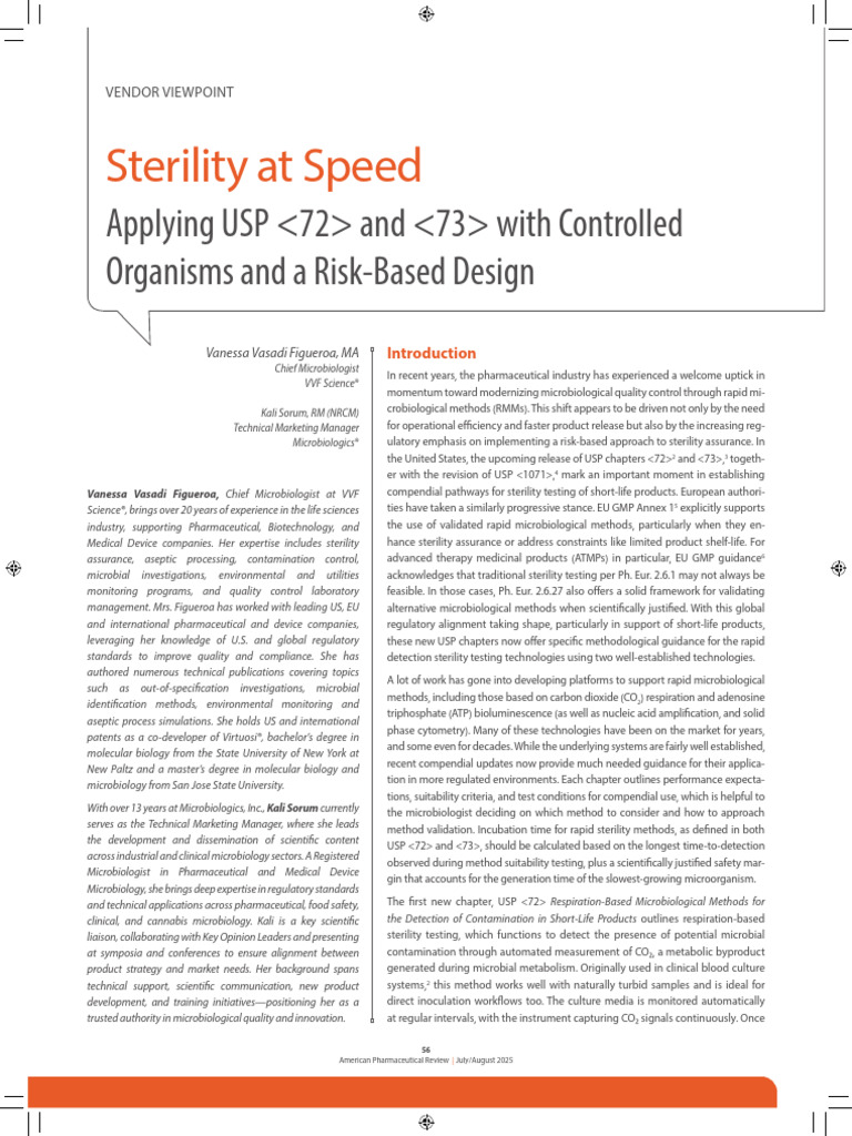 USP and for Sterility Testing | PDF | Sterilization (Microbiology ...