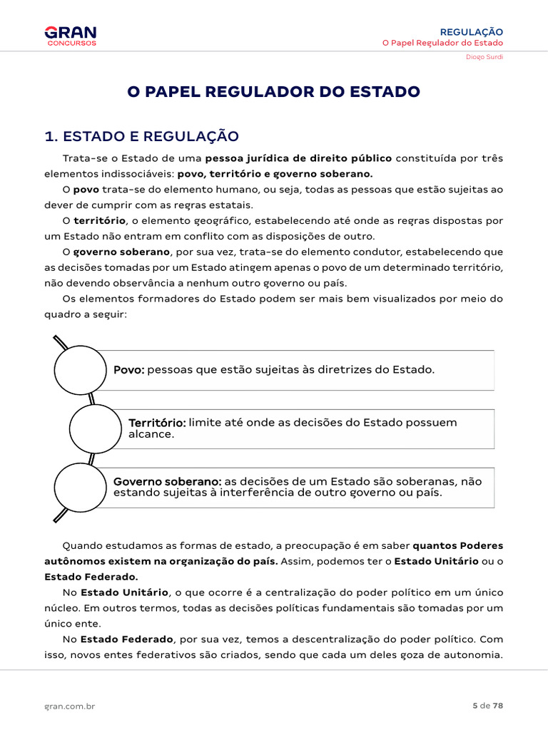 O Papel do Estado na Regulação Econômica | PDF | Estado | Bem público