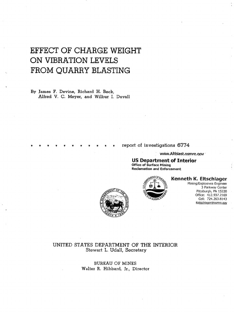 Charge Weight Impact on Quarry Vibration | PDF | Velocity | Waves