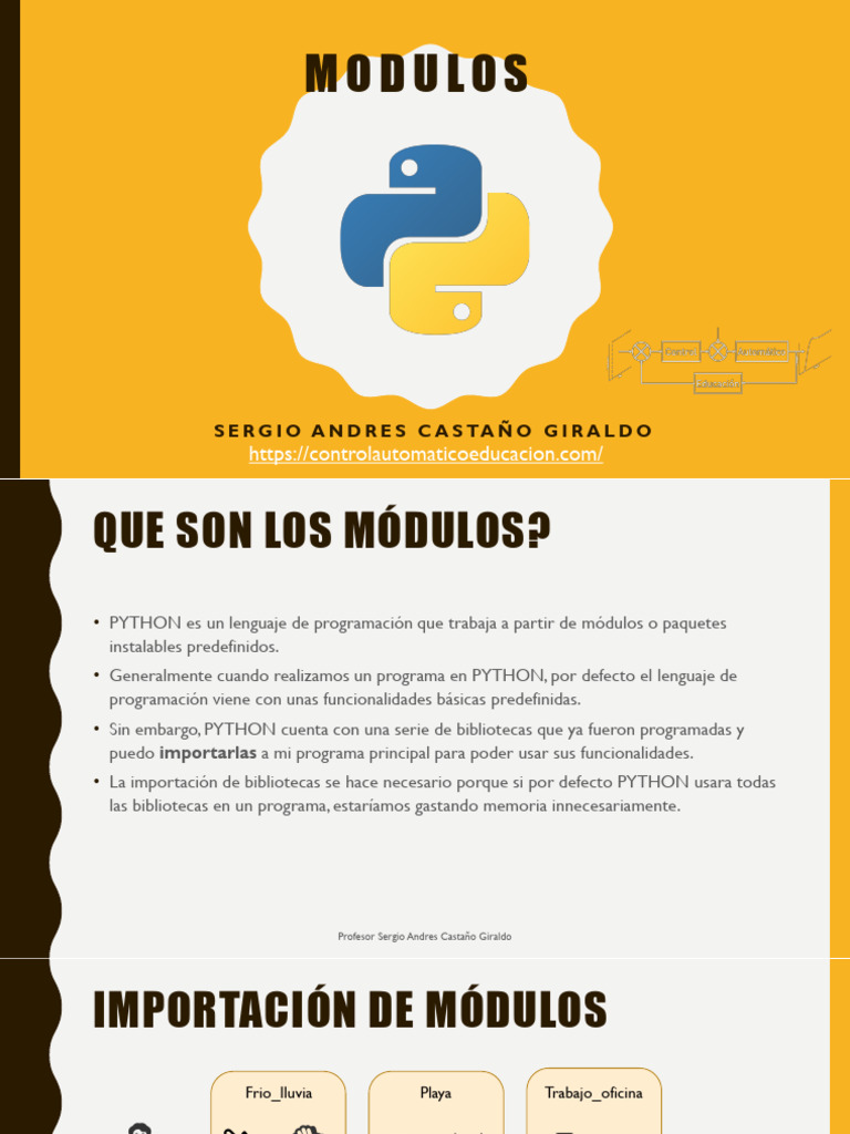 Importacion de Modulos | PDF | Python (lenguaje de programación ...