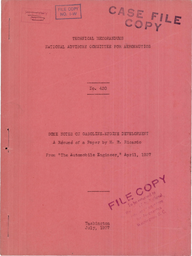 Some Notes On Gasolnm-Englne Development | PDF | Engines | Propulsion