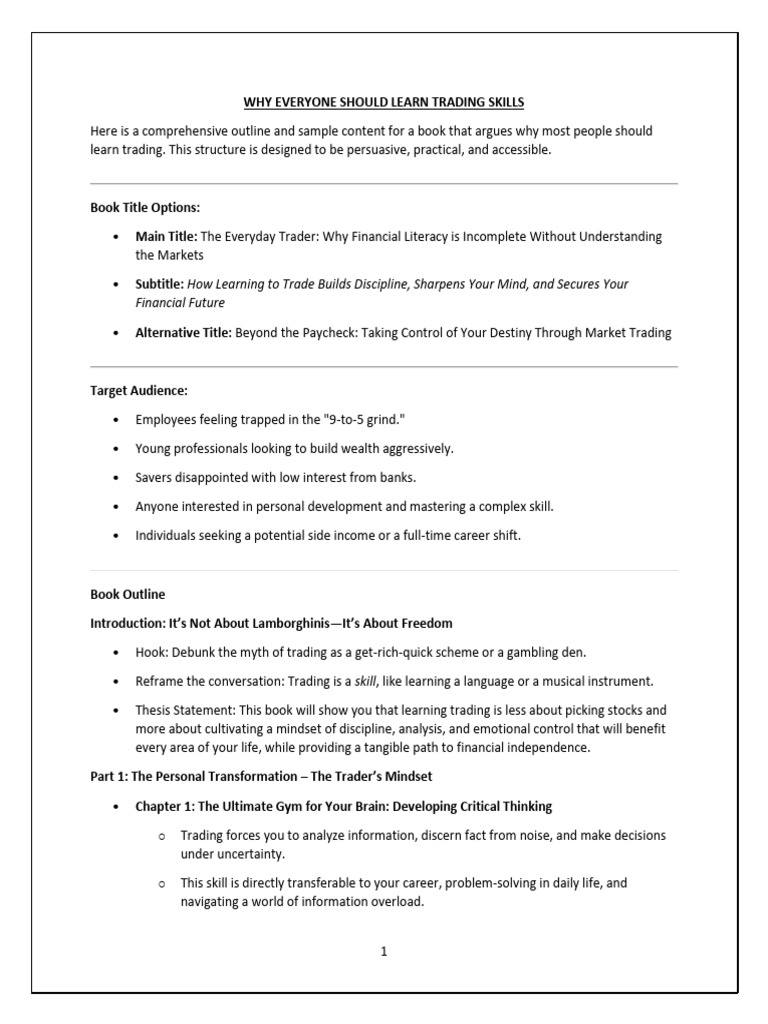 Why Everyone Should Learn Trading Skills | PDF | Economies