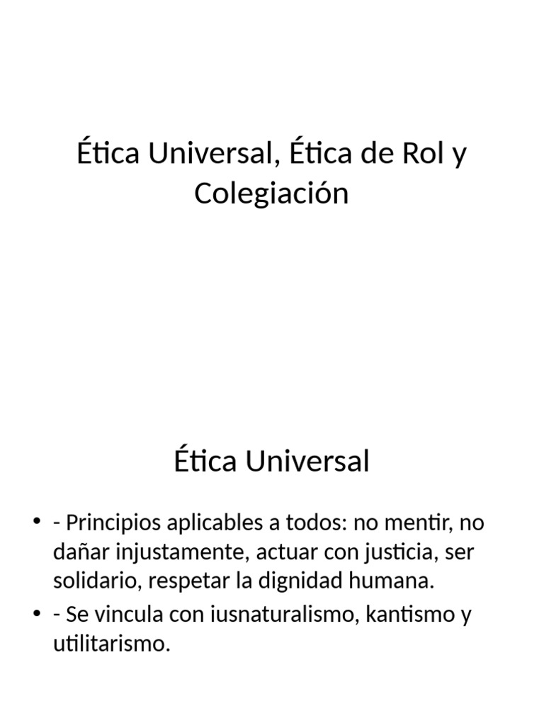 Ética Universal y de Rol en Profesiones | PDF | Justicia | Crimen y ...