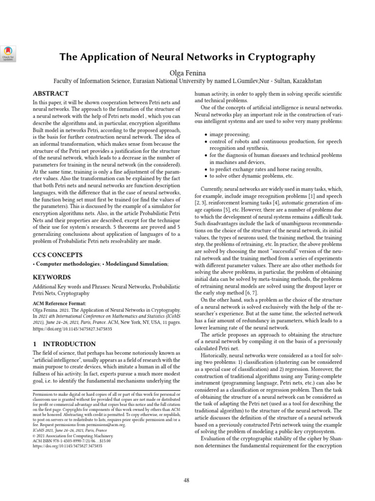 Neural Networks in Cryptography Explained | PDF | Cryptography ...