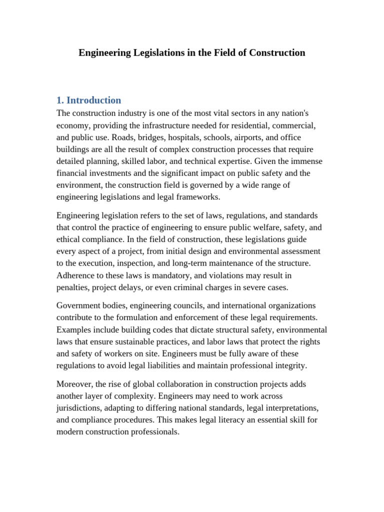 Construction Engineering Report | PDF | Occupational Safety And Health ...