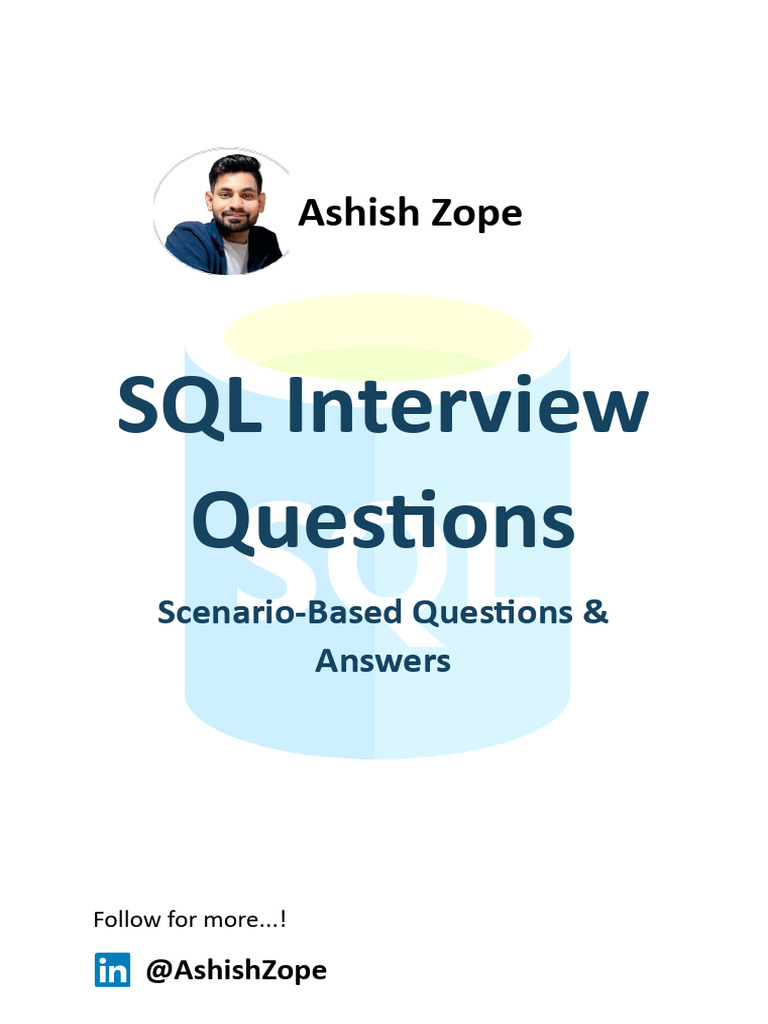 Scenario-Based SQL Interview Questions | PDF
