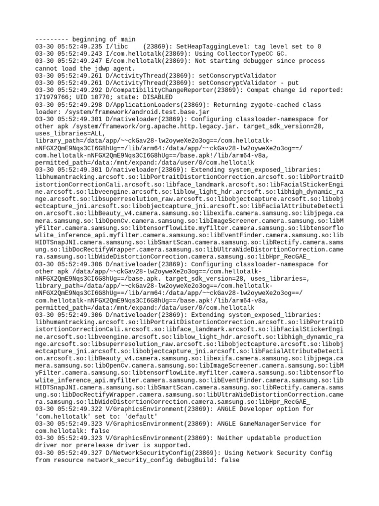 Android App Debugging Logs Analysis | PDF | Java (Programming Language ...