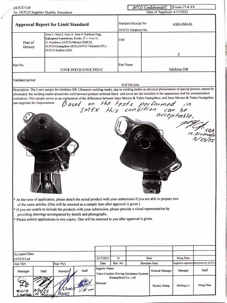 Approval Report For Limit Standard Approved 4-17-2025 - 20250725 | PDF