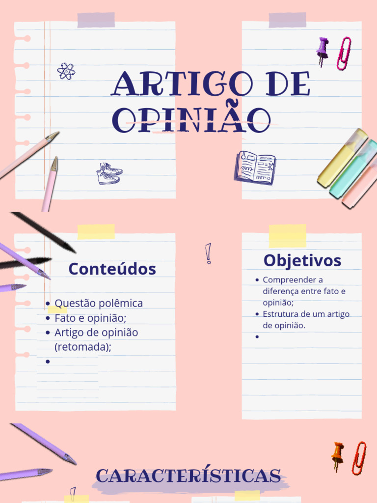 Estrutura e Características do Artigo de Opinião | PDF