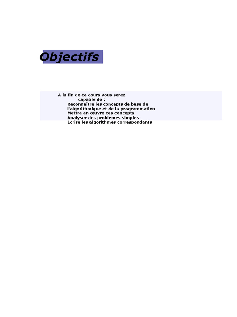 Algorithmes et Programmation en C | PDF | Structure de contrôle ...